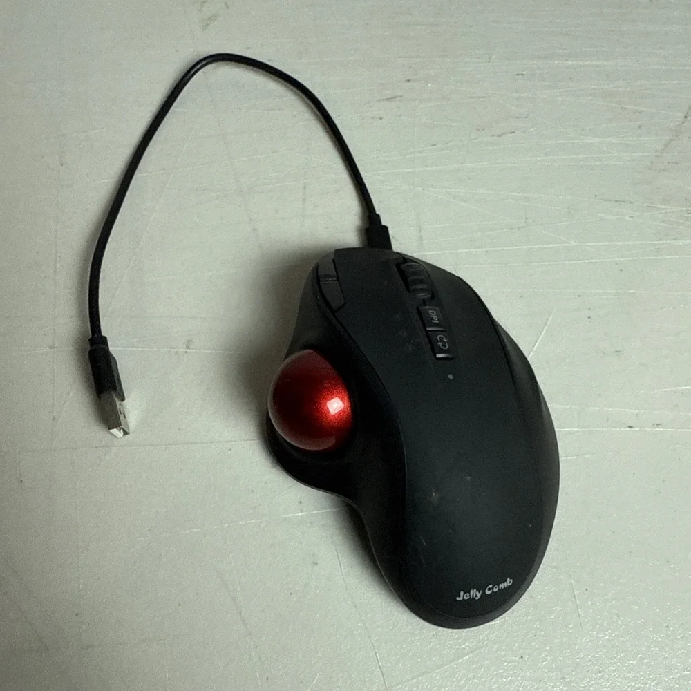Jelly Comb MT50 Wireless Trackball Mouse Rechargeable Ergonomic Office Home Game